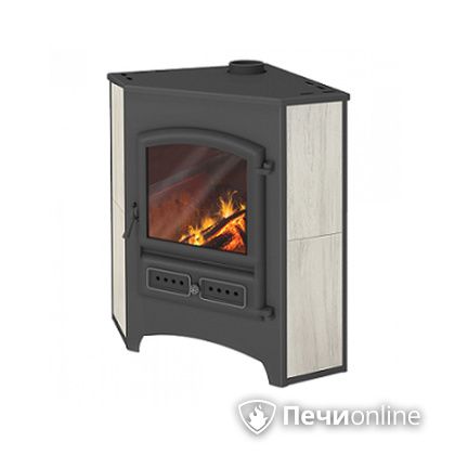 Печь-камин Этна (БКД) угловой беж. 9 кВт (150 кв.м) в Смоленске