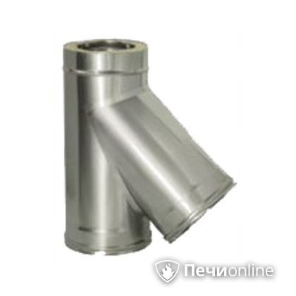 Дымоход Дымок Тройник 45° с изоляцией 0,8 мм. ТRFR45  120/200 в Смоленске