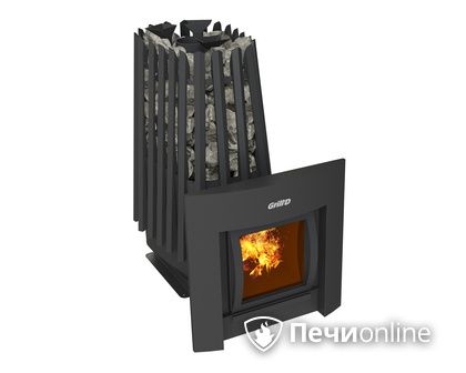 Дровяная печь-каменка GrillD Cometa Vega 350 window Max в Смоленске