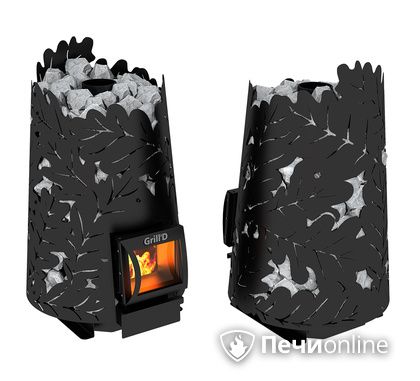 Дровяная печь-каменка GrillD Dubravo 180 short black в Смоленске