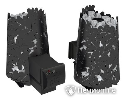 Дровяная печь-каменка GrillD Dubravo mini long black в Смоленске