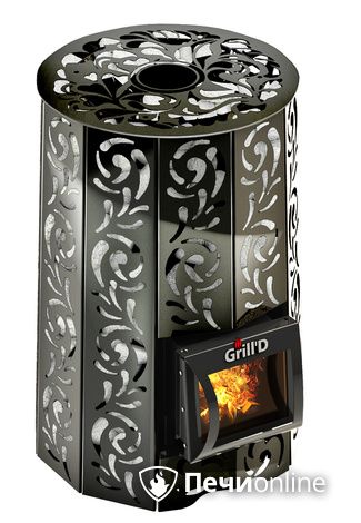 Дровяная печь-каменка GrillD Violet short Жадеит 80 в Смоленске