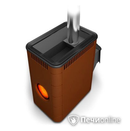 Дровяная банная печь TMF  Аврора Inox ДА Иллюминатор терракота  в Смоленске