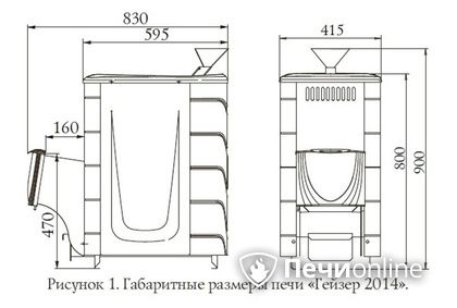 Дровяная печь-каменка TMF Гейзер 2014 Inox ДН КТК ЗК антрацит в Смоленске
