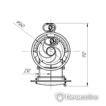 Дровяная печь-каменка Прометалл Атмосфера XXL сетка нержавеющая в Смоленске