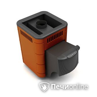 Дровяная банная печь TMF Оса Carbon терракота дверь антрацит в Смоленске