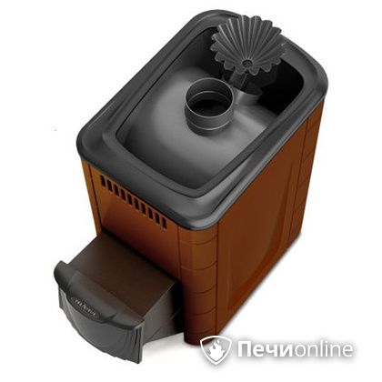 Дровяная банная печь TMF Ангара 2012 Carbon с закрытой каменкой дверь антрацит терракота в Смоленске