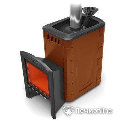 Дровяная банная печь TMF Гейзер 2014 Carbon Витра терракота в Смоленске