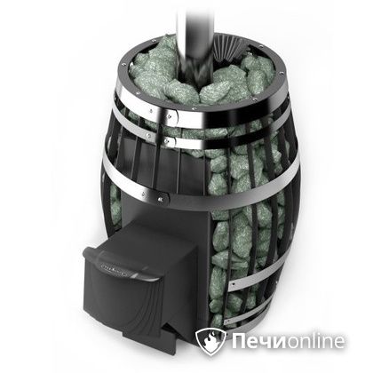 Дровяная банная печь TMF Саяны XXL 2015 Inox с закрытой каменкой и теплообменником дверь антрацит в Смоленске
