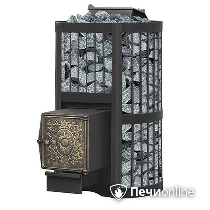 Дровяная банная печь Везувий Ураган Стандарт 22 (ДТ-4) с закрытой каменкой чугун в Смоленске