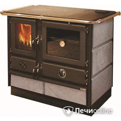 Отопительно-варочная печь MBS Thermo Magnum Stone R с теплообменником и духовым шкафом в Смоленске